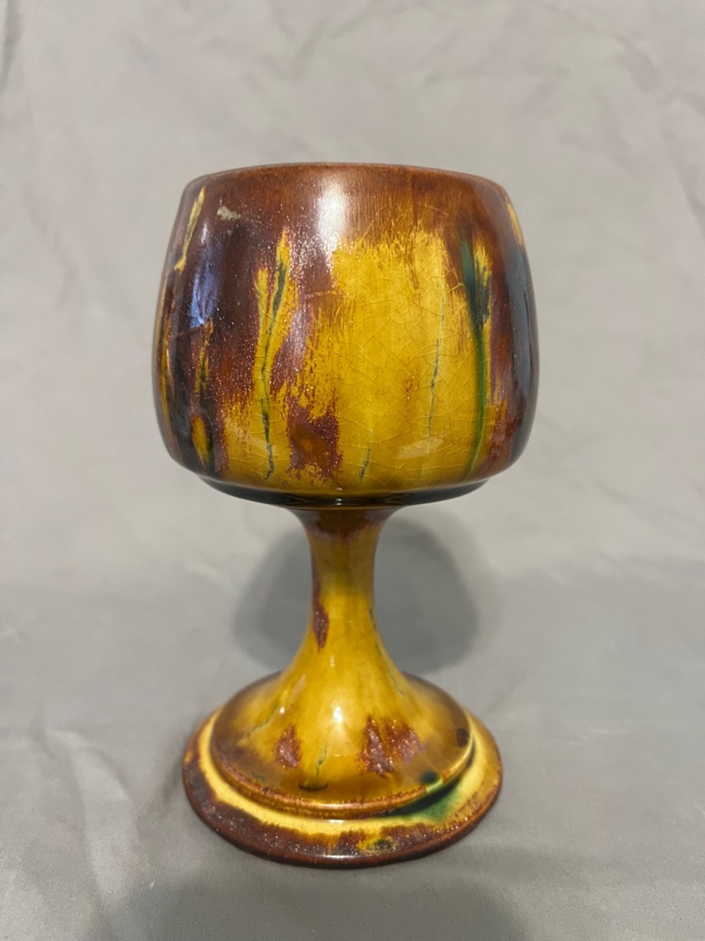 Decorative ceramic goblet - Picture 2 of 6